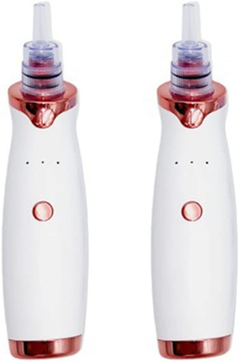 2-4 Pack Electric Blackhead Comedone Remover Pore Vacuum Cleaner Rechargeable (White, 2 Pack)