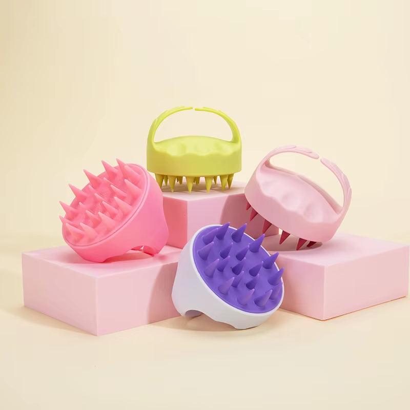 Shampoo Head Scalp Massage Brush Silicone Soft Skin Friendly Hair Washing Massager Comb SPA Massage Brush Beauty Hair Tool Salon