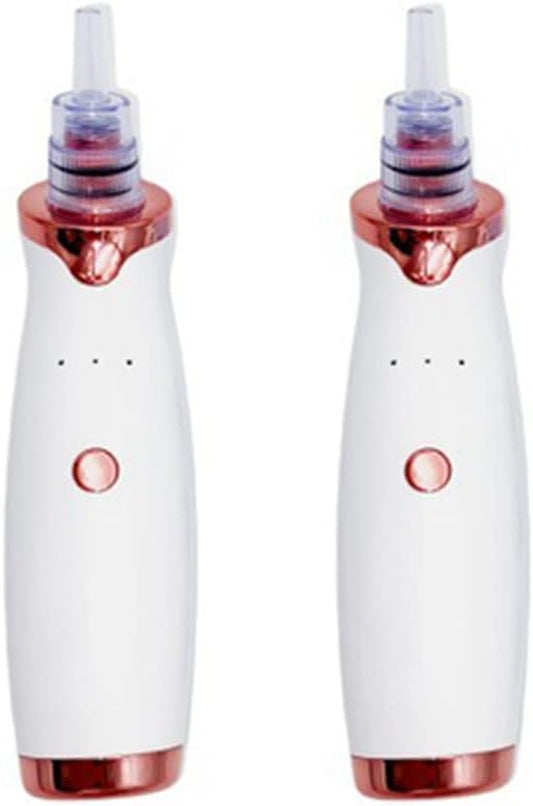 2-4 Pack Electric Blackhead Comedone Remover Pore Vacuum Cleaner Rechargeable (White, 2 Pack)